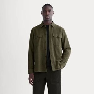 Everlane Heavyweight Cotton Twill Green Shirt M